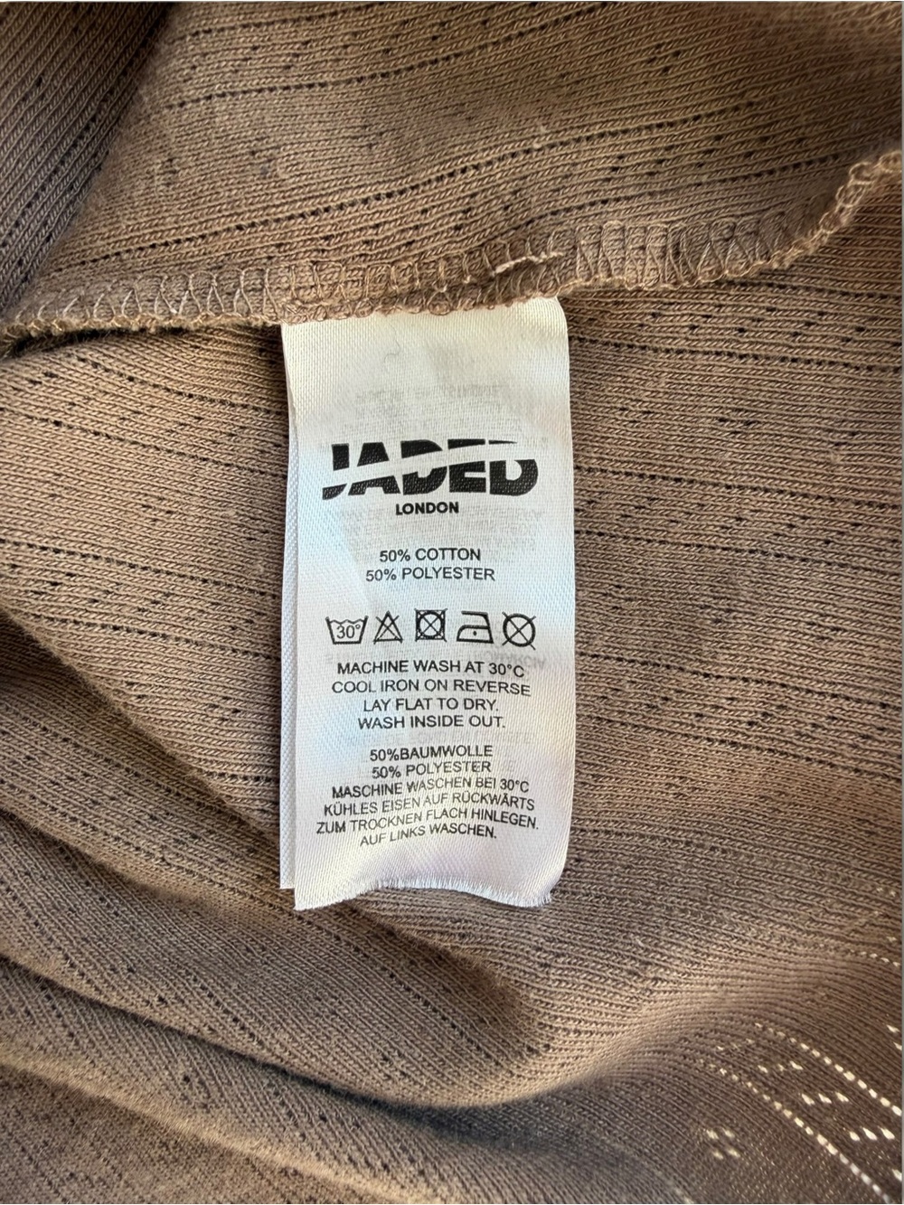 NWOT Jaded London Arabella Lace Up Top Brown Size 8 Pointelle Bustier Corset Y2K - Picture 8 of 10